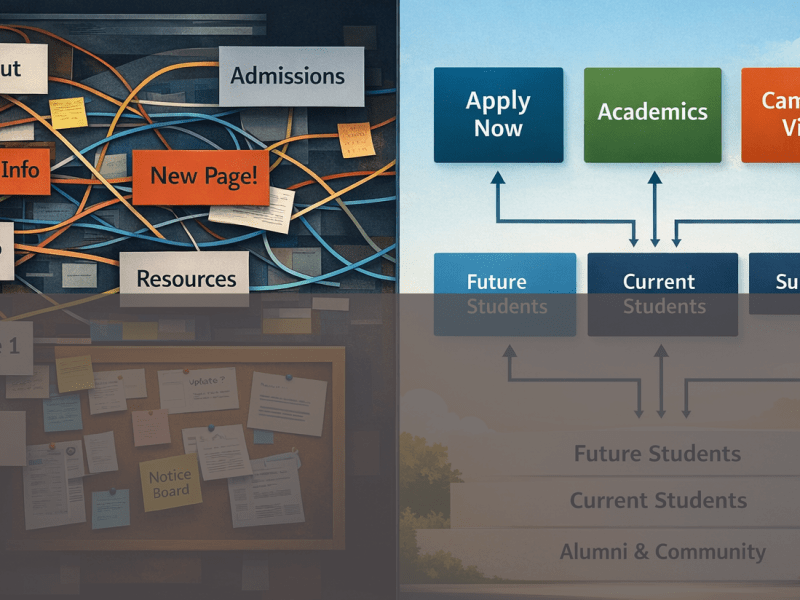 The Future of Higher Ed Websites: Harder Choices, Fewer Pages, Better&nbsp;Outcomes